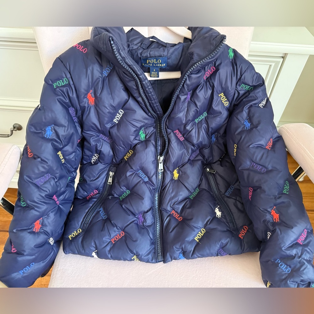 Polo by Ralph Lauren Kids Jacket - Multicolor on Navy - Picture 3 of 6